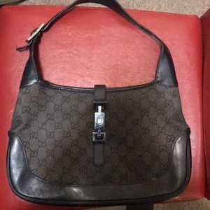 Black & grey Gucci hobo